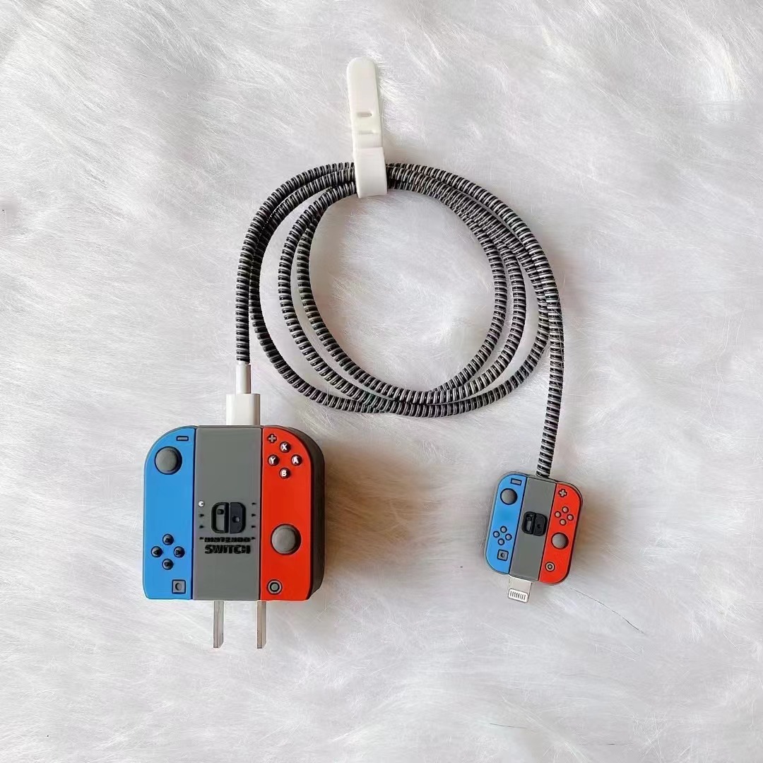 Nuevo cable de datos de dibujos animados cubierta protectora adecuado para Apple carga rápida cabeza 18/20W carga cabeza cubierta protectora Winder