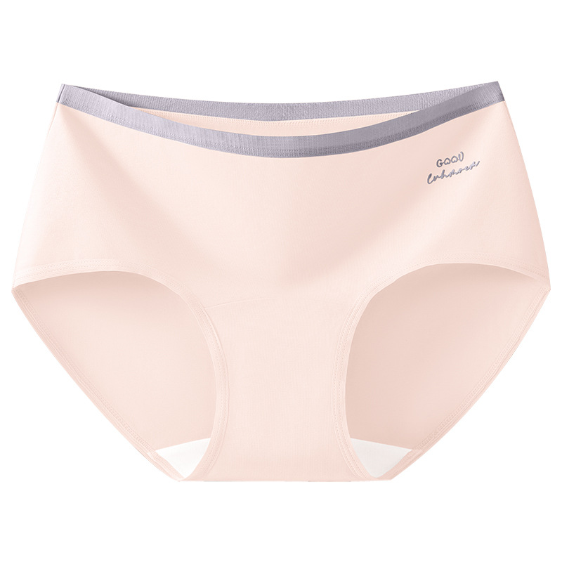Bragas de color de contraste de algodón puro, entrepierna antibacteriana, entrepierna más larga, bolsa de gran tamaño, cadera, cintura media, sin costuras, nalgas, calzoncillos de verano para mujer image 6