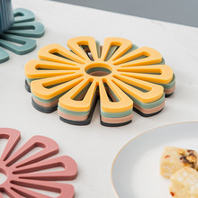 盤墊餐墊杯墊矽膠耐高溫餐桌防燙家用花朵墊硅膠鍋墊隔熱墊碗墊