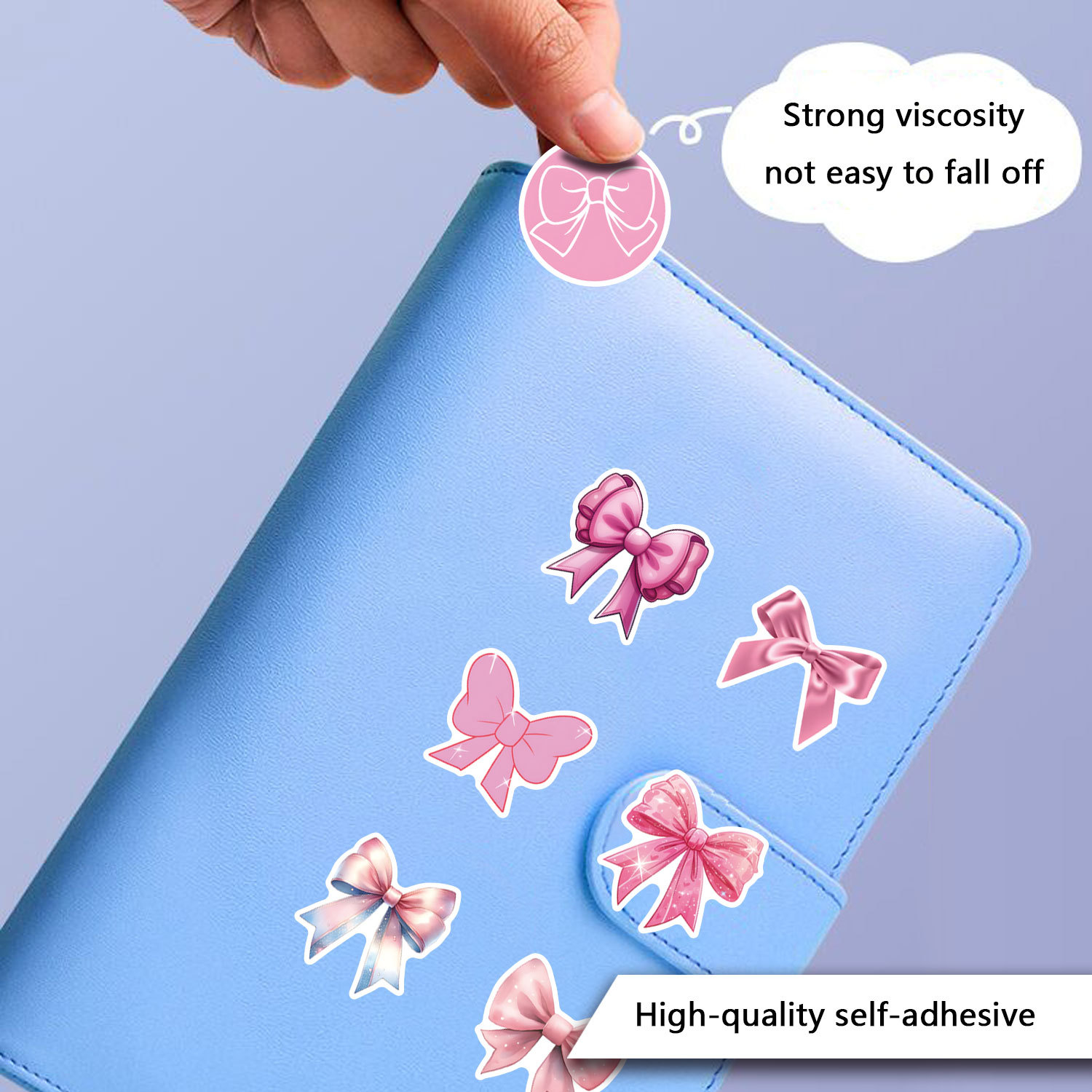 45g Weight Stickers Stationery Type 1 Set Quantity Learning Occasion PVC self-adhesive Material Bow Knot Pattern Cute Style 1 Set Bow Knot Learning PVC Self-adhesive Cute Stickers 10