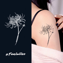 Internet celebrity herbal tattoo stickers washable long-lasting waterproof sweat tattoo happy planet other shore flower pattern tattoo paper