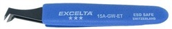 瑞士EXCELTA 15A-GW-ET高精密防静电碳钢切割镊子