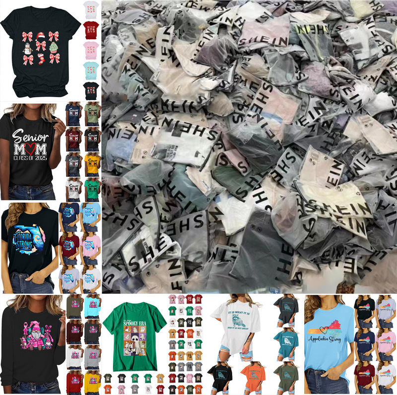 Cross-border foreign trade shein miscellaneous women's T-shirt fashion Joker trend loose short sleeve factory supply direct wholesale