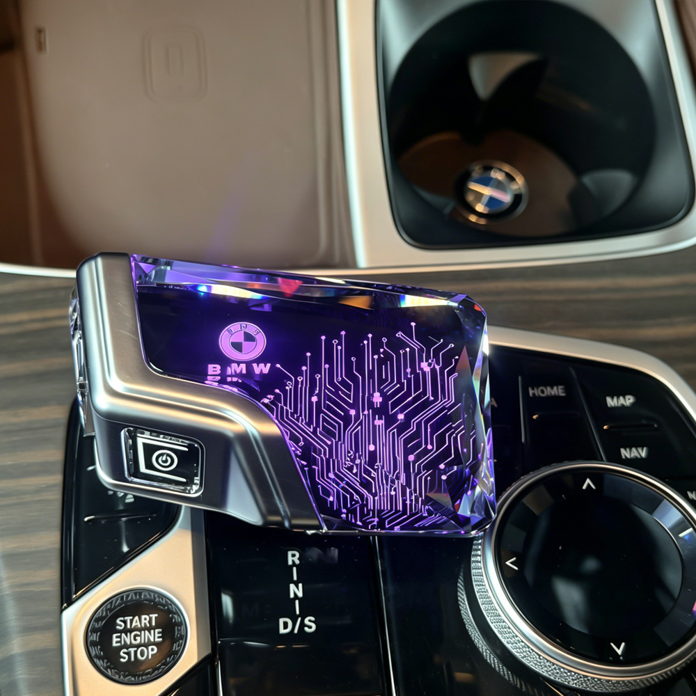 Suitable for BMW 3 Series, 4 Series, 5 Series, X1, X3, X5 gear shift modification, crystal gear knob, orchid finger shift lever