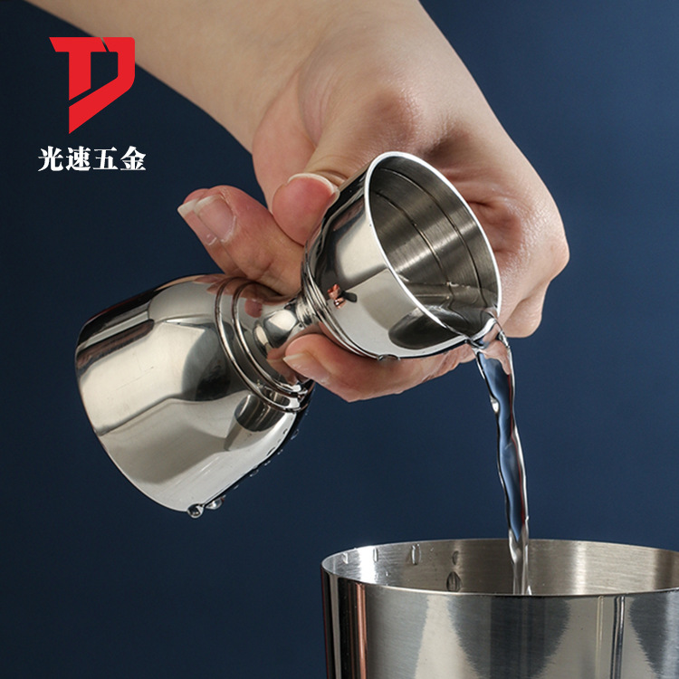 Copa Angsi de dos cabezas Máquina de medición de vino indio de acero inoxidable 30/60ml Copa de onzas con barman de escala Fabricante