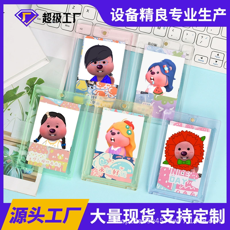 Красочные прозрачные карты кирпичи в альбом маленькая карта акриловый прозрачный кирпич Polaroid 3 дюйма маленькая Защитная крышка для карты оптом