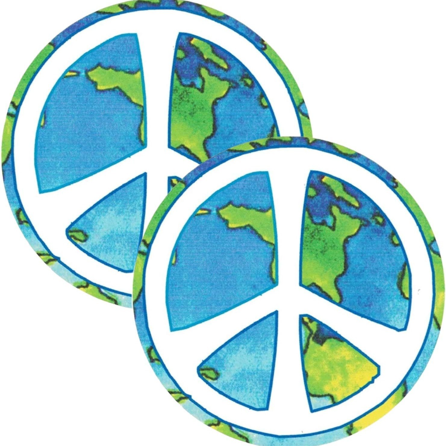 现货跨境热销地球上的和平标志小保险杠贴纸或笔记本电脑贴花