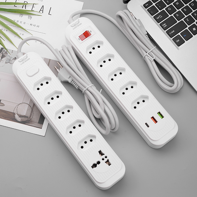 Interruptor de sobrecarga opcional de América del Sur con indicador de luz Estándar brasileño enchufe tri-circular enchufe enchufe enchufe enchufe