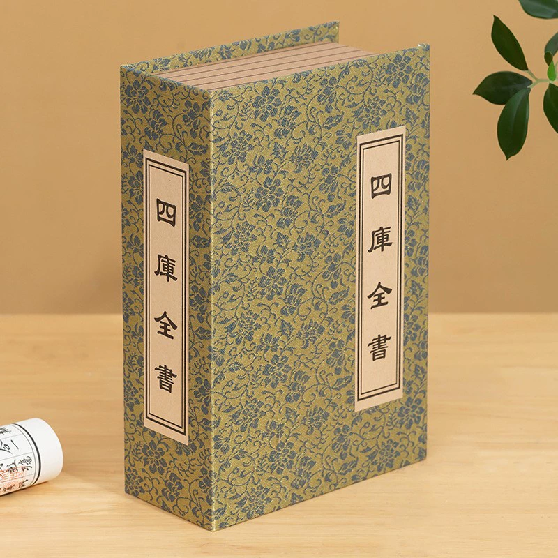 Новое китайское стиль льняной классический фальшивый книжный орнамент античная линия книжный шкаф мягкое оформление образцовая комната реквизит книги-симуляция украшение