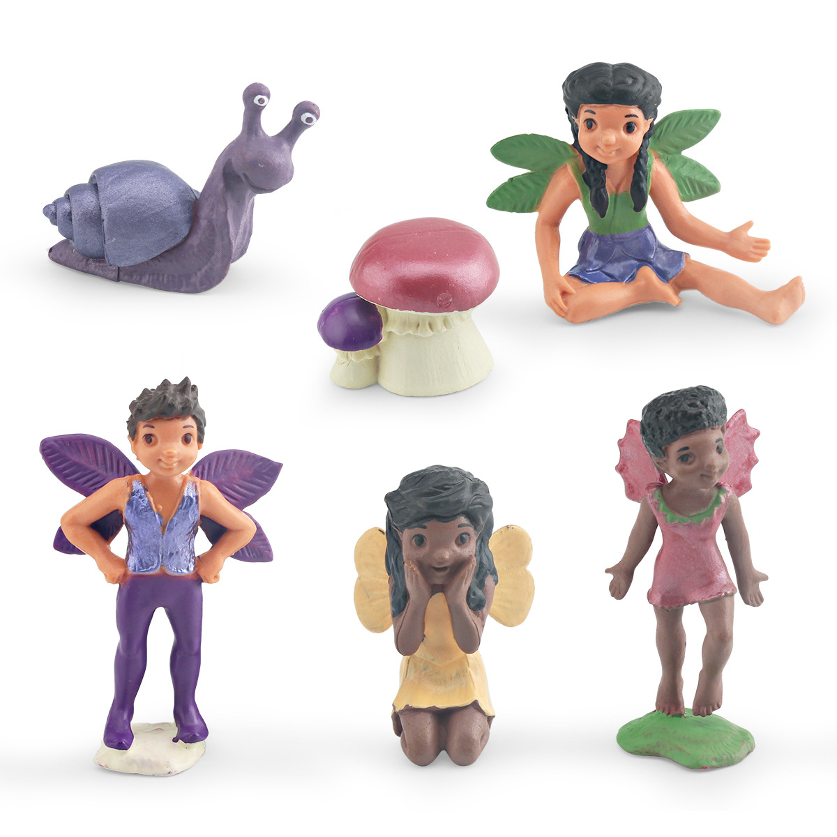 Amazon simulación mito personaje mini flor modelo de hadas elfo muñeca decoración estática juguete
