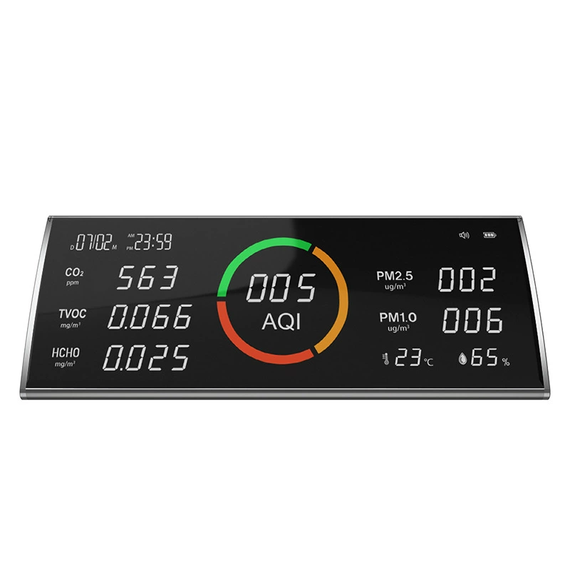 9 в 1 детектор качества воздуха прибор co2 TVOC формальдегид pm2.5 pm10 pm1.0 завод