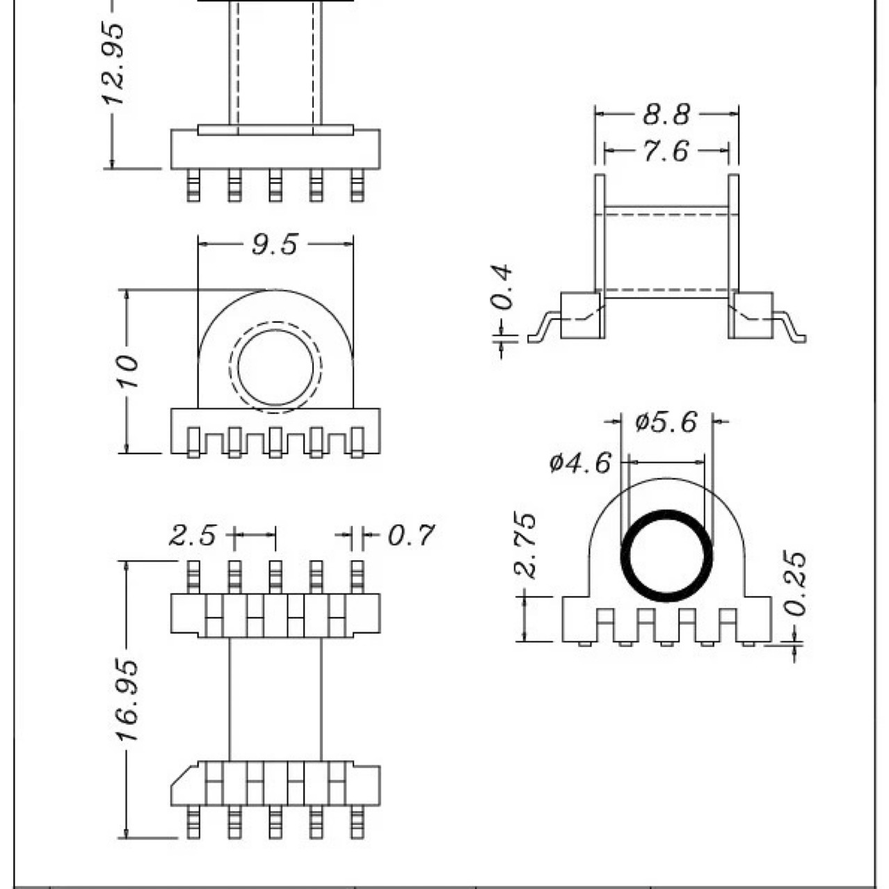 EP13贴片海鸥脚电木骨架 变压器骨架生产厂家