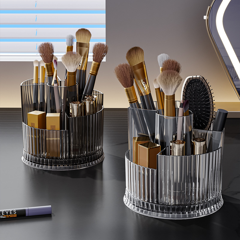 Caja de almacenamiento de cosméticos giratoria, estante de escritorio de alta calidad, caja de almacenamiento transparente de perfumes de gran capacidad para productos de cuidado de la piel