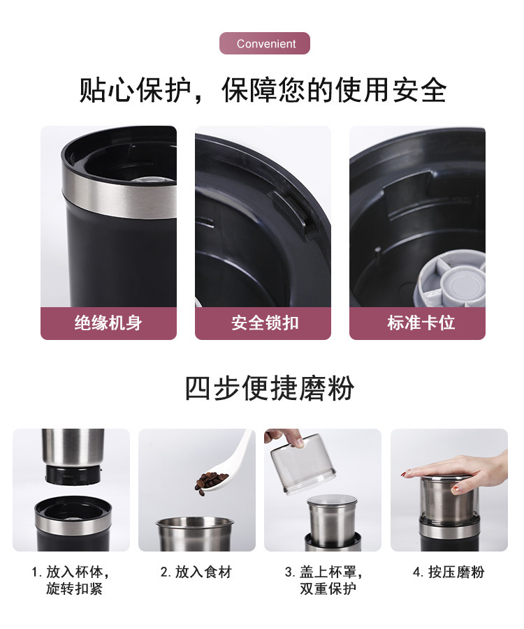 2022年新款分体式可清洗磨粉机OEM/跨境专供