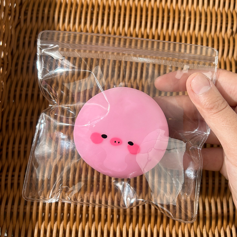 Líquido de plástico Piggy bag pellizco lindo ventilación descompresión juguete lindo mascota pequeña pinch cerdo Rosa glutinoso chat