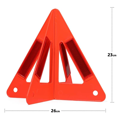 Car Foldable Tripod Warning Sign Accident Parking Tripod Long-Distance Reflective Sign Light Annual Inspection Set (Warning sign) - 262623cm-warning-sign