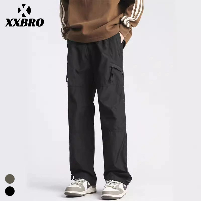 Xxbro мужская одежда # американские функции зимние бархатные прямые брюки