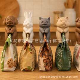 3D打印夹腿动物农场封口夹零食调料包防潮封袋厨房冰箱贴跨境爆品
