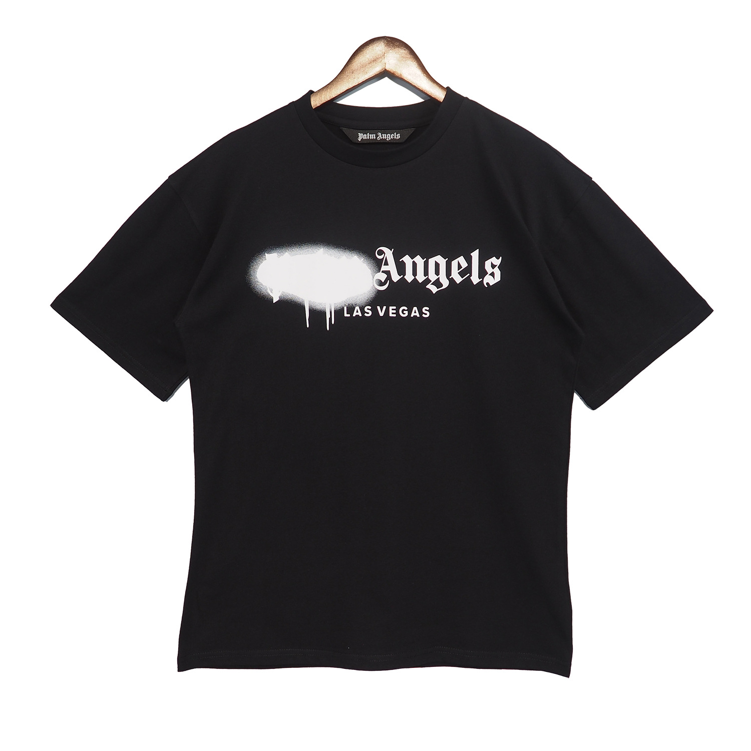 Palm Angels Spray Logo Las Vegas T-shirt Black