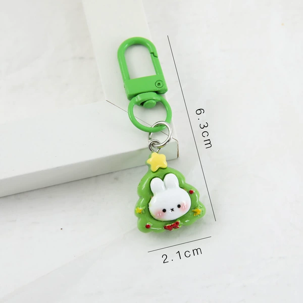 Christmas themed bunny keychain/Christmas tree bunny