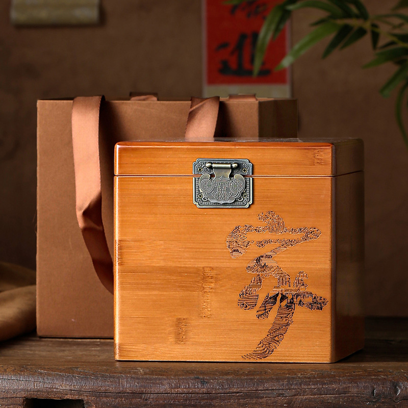 高档竹制茶叶包装礼盒空盒白毫银针半斤福鼎白茶一斤散茶红茶通用