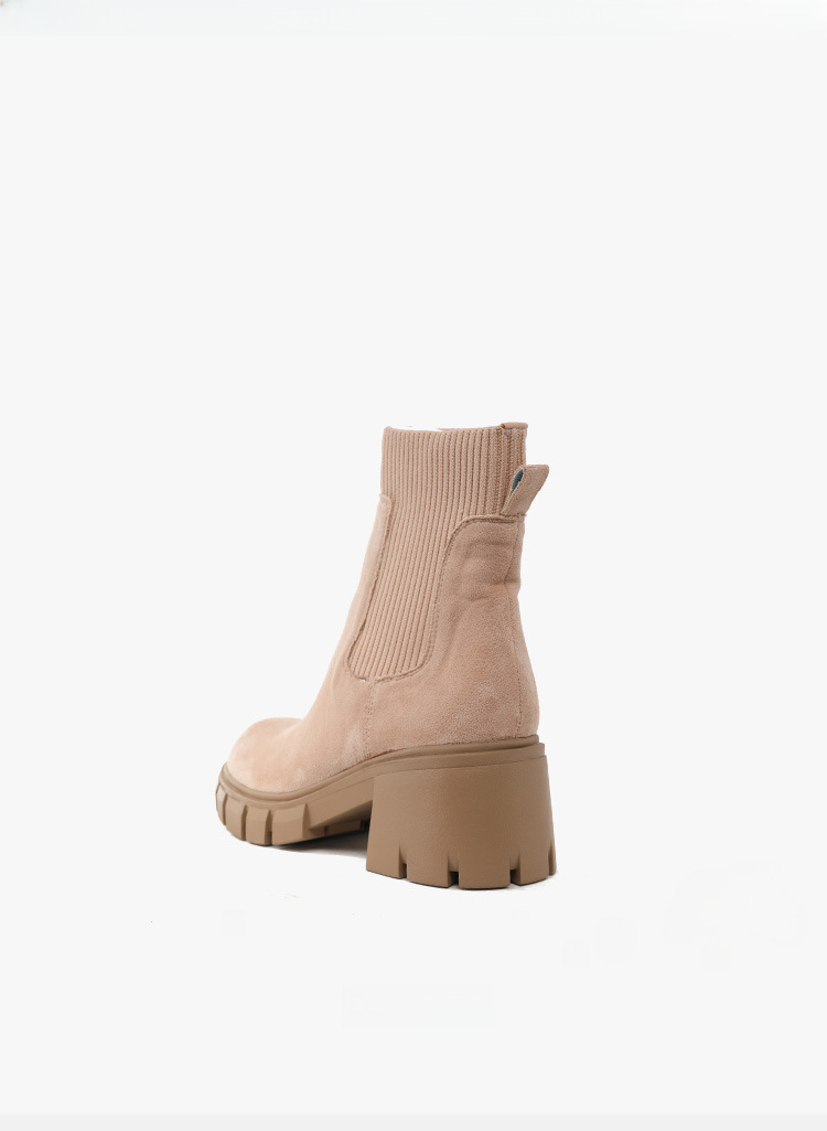 Jesenski in zimski novi nogavični škornji, tujetrni škornji, ženski škornji iz leta 2024 z debelo peto in debelim dnom, ženski gležnjarji velike velikosti za ženske_voghion.com