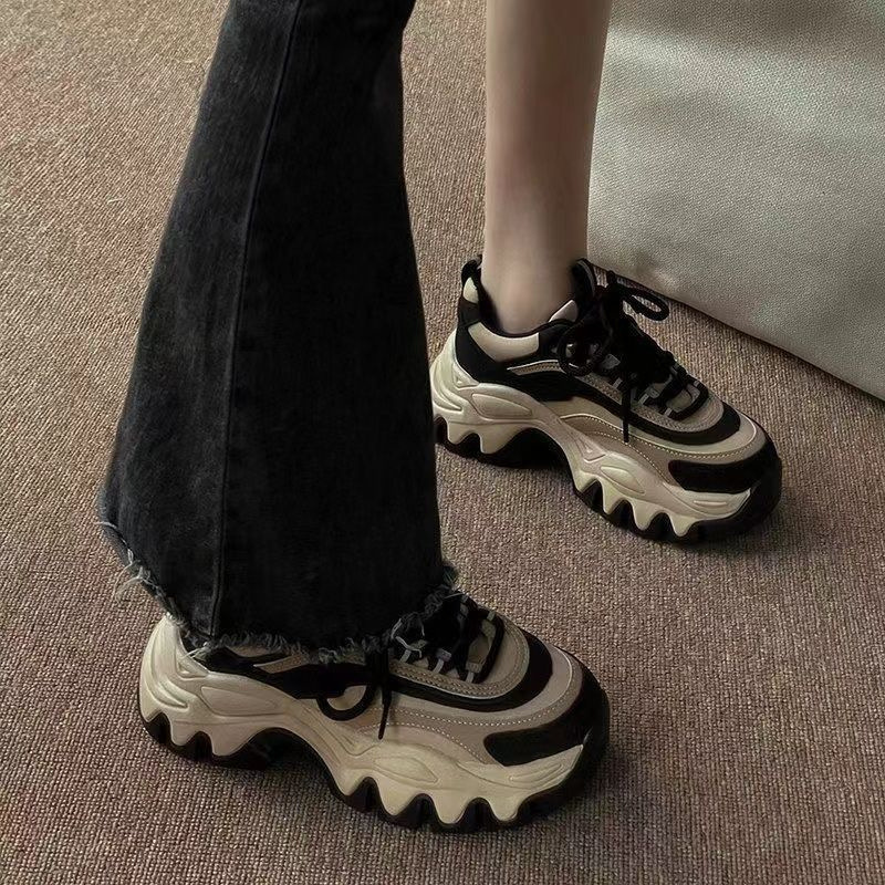 Tēta apavi sievietēm, mazas pēdas, jaunas, slinkas platformas kurpes, mafina apavi, ikdienas sporta apavi_voghion.com