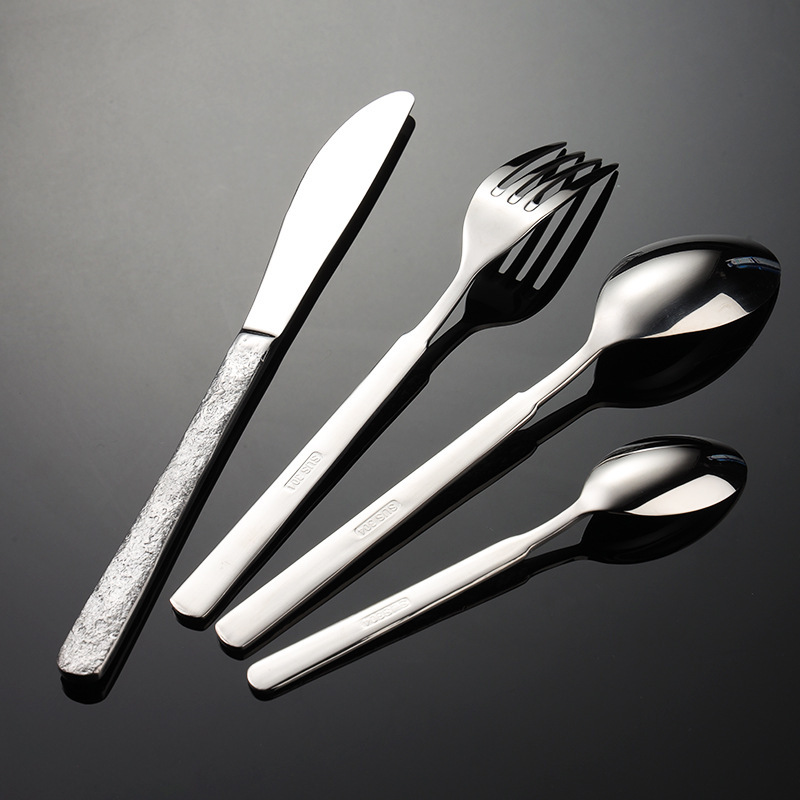 エイン304ステンレス大理石紋洋食ナイフフォークスプーン4主件創意ホテル食器プレゼント重厚ナイフ|undefined