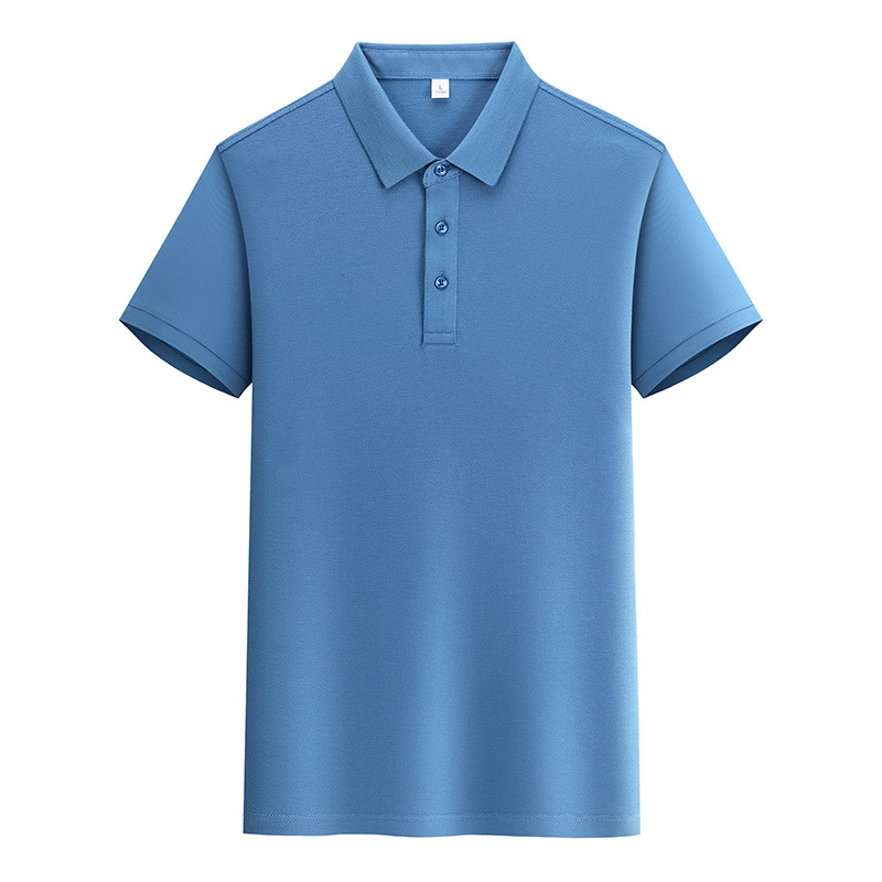 Polo de manga corta de algodón Pima de alta gama con solapa de negocios, polo de algodón para hombre, ropa de trabajo personalizada.