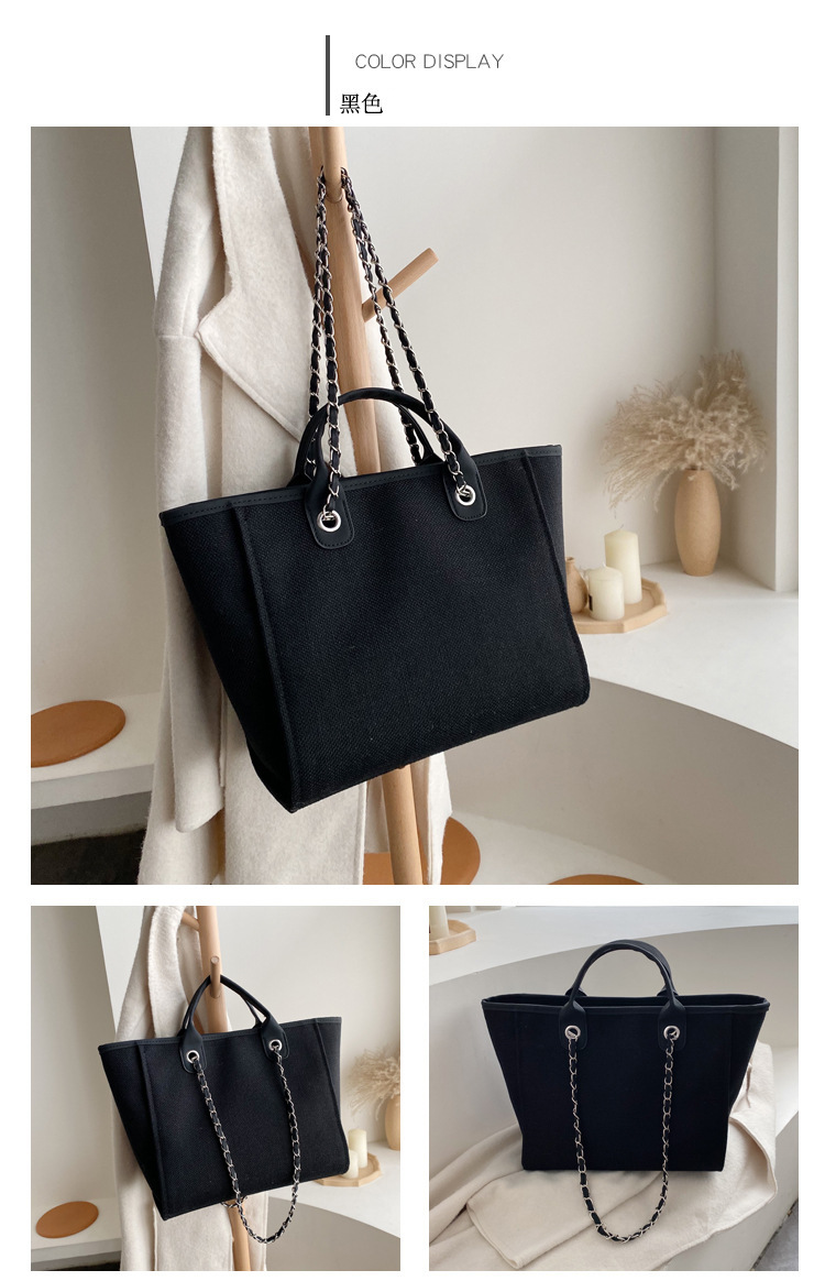 بسيطة Xiaoxiangfeng قماش حقيبة نسائية 2021 حقيبة يد جديدة حقيبة عصرية حقيبة سلسلة حقيبة الكتف display picture 10
