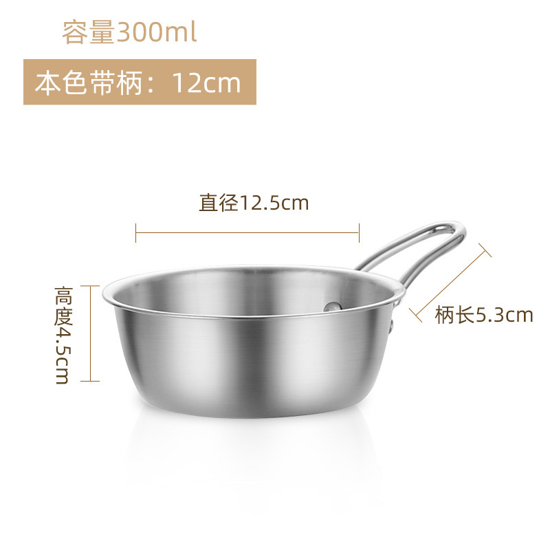 304 tazón de vino de arroz coreano de acero inoxidable ensaladera tazón de arroz dorado con mango restaurante de comida coreana restaurante condimento tazón