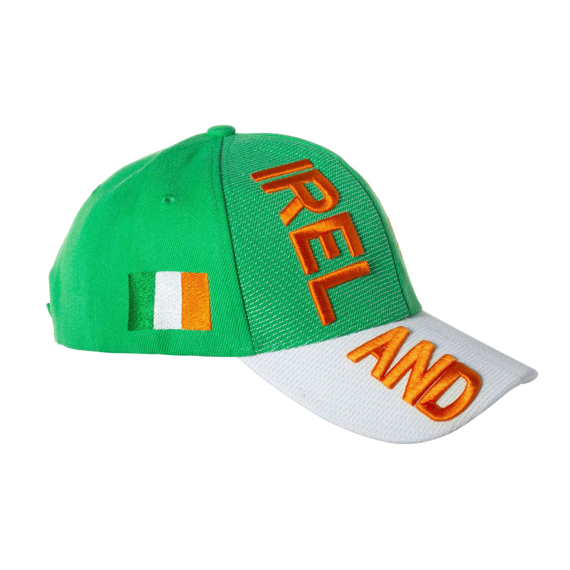 Bandera irlandesa sombrero de béisbol personalizado 3D estereoscópio bordado logotipo sombrero