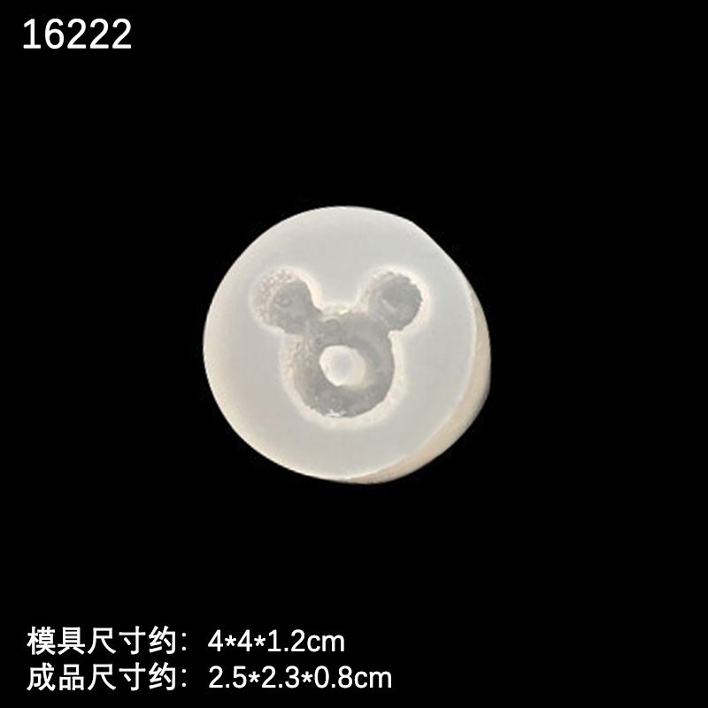 Espejo de cristal epoxi molde DIY hecho a mano paquete material epoxi joyería hoja oso cabeza libélula barba fresa