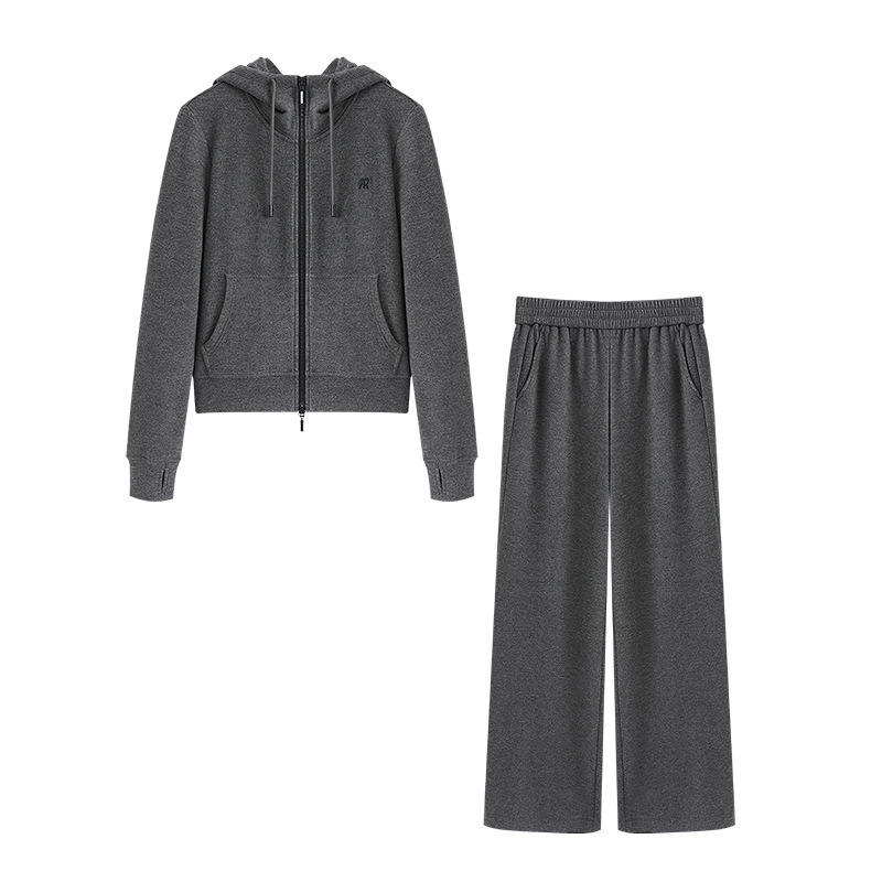 Autumn 2024 new women's sports hooded sweater zipper jacket 40931085 pants 40933185