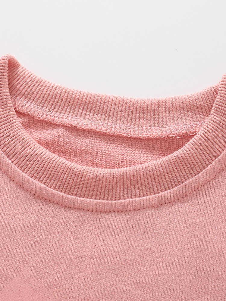 Sudadera de niña malwee transfronteriza otoño e invierno nuevo estilo europeo y americano, camiseta de cuello redondo para niños pequeños y medianos, camisa de manga larga, jersey