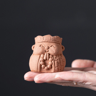 Winter New Chinese Style Lucky Cat Desktop Balcony Courtyard Decoration Fish Tank Landscaping Cultural and Creative Mini Boutique Tea Toy