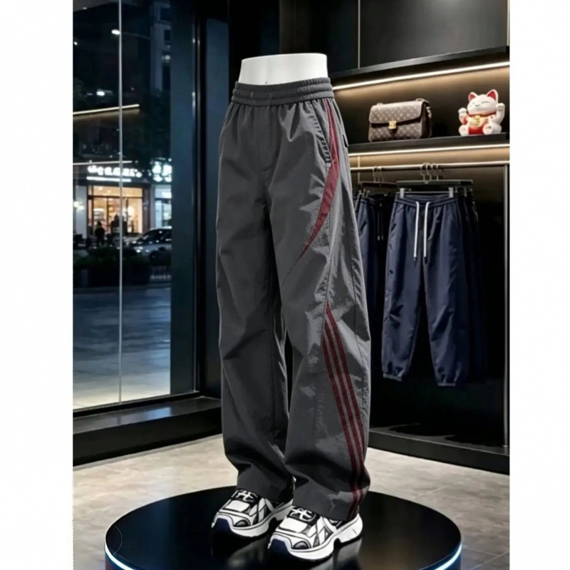 Popular 6067 Summer Comfortable Breathable Color-Block Striped Quick-Dry Pants Trendy Versatile Simple Straight-Leg Pants Popular 6067 Summer Comfortable Breathable Color-Block Striped Quick-Dry Pants Trendy Versatile Simple Straight-Leg Pants