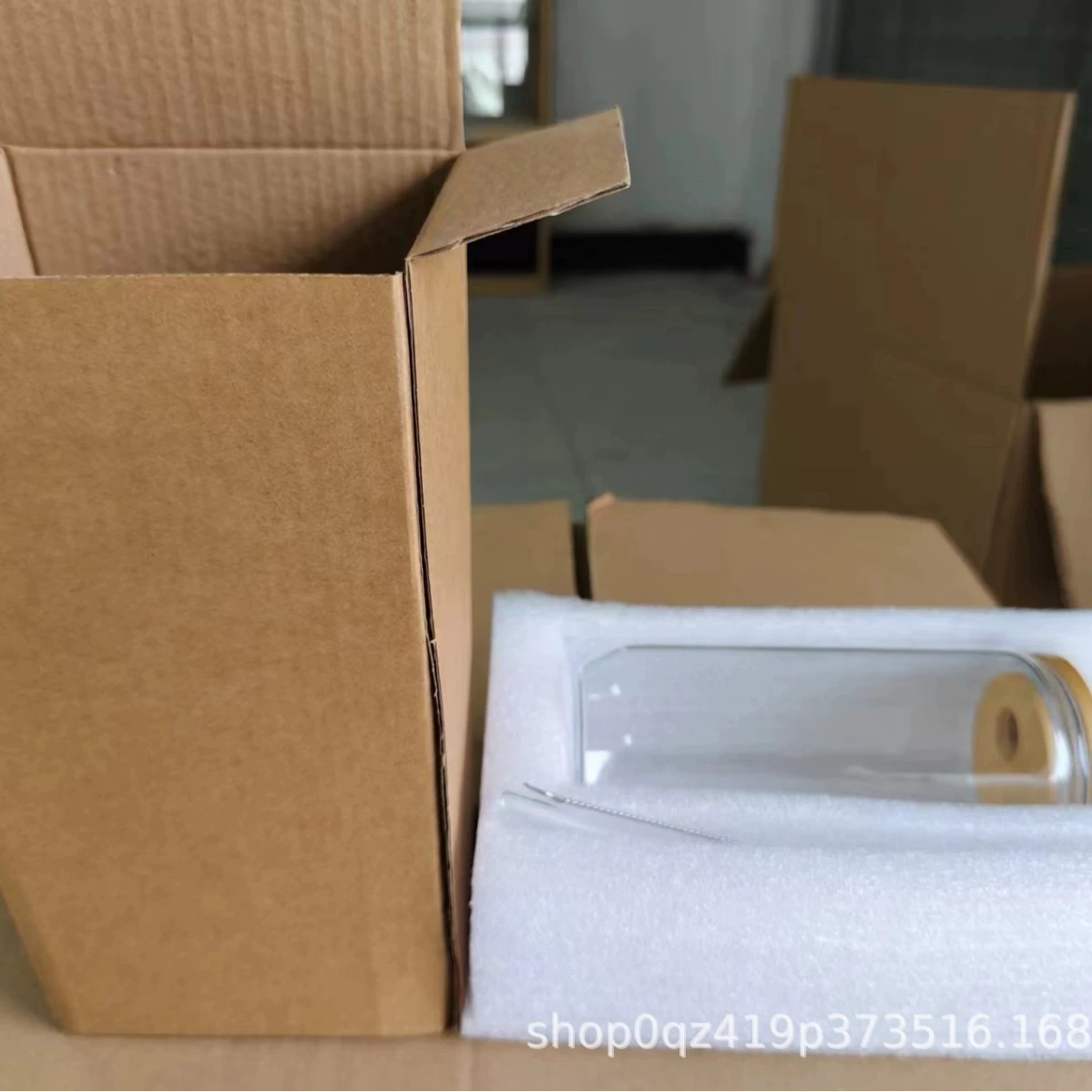 Стеклянный кофе-стакан Amazon 16 oz (401 мл) со стеклянной трубочкой, форма «кола», одиночный или набор
