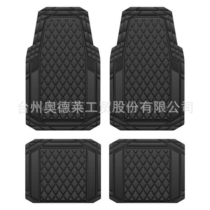 Foreign trade rubber PVC car floor mats, cuttable universal car mats, 4 pieces, non-slip and wear-resistant, cross-border Meike Duo TK