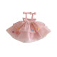 Girls' Sling Princess Skirt 2025 New Summer Baby Korean Ball Tennis Skirt Children's Bow dress