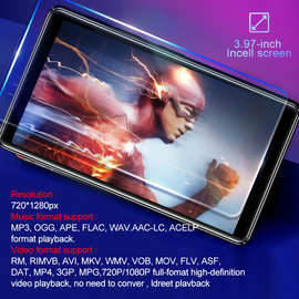 新款八核芯片蓝牙WIFI触屏4英寸大屏MP4 锌合金机身安卓款MP4