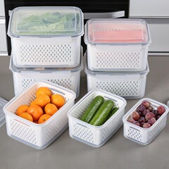 FCM認証あり家庭用透明プラスチックタッパーキッチンシール水切り冷蔵庫肉食収納ボックス収納ボックス収納ボックス