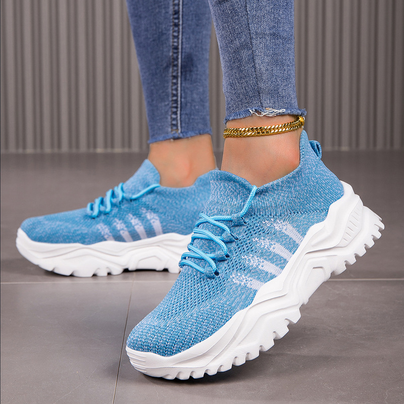 Cross-border White Torre Shoes Women's Shoes Spring New Mesh Sports Casual Running Travel Shoes Women's Platform Lazy Shoes