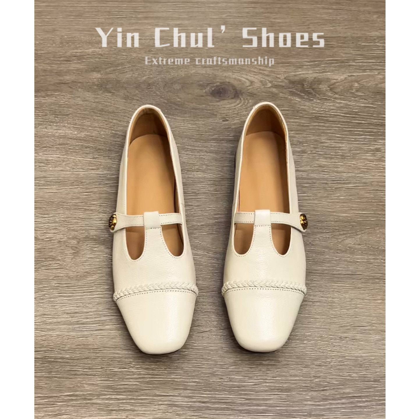 【现货秒发】编织丁字带扣玛丽珍鞋女方头配裙子不累脚粗跟单鞋女