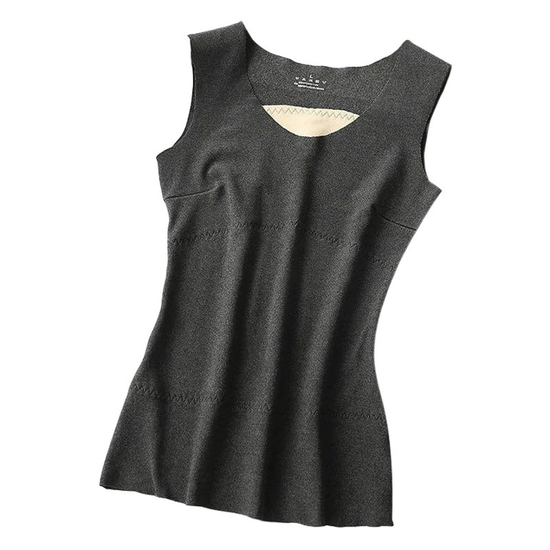 Немецкий бархатный термо-жилет, женское осенне-зимнее утолщенное нижнее белье для матери на флисовой подкладке, бесшовный удобный мягкий верх для внутренней одежды