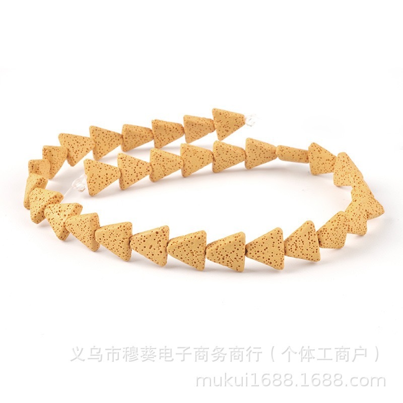 香薰彩色火山石三角块散珠DIY手链项链饰品配件半成品串珠批发|undefined