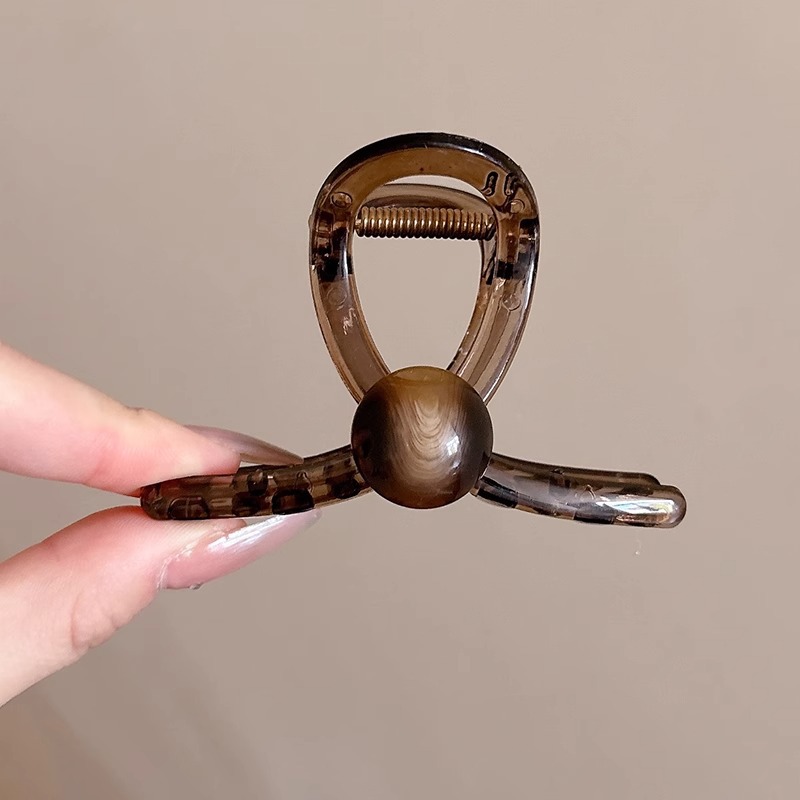 Clip de agarre esmerilado acrílico femenino nuevo estilo pequeño femenino de alta calidad medio atado clip de tiburón parte posterior de la cabeza clip para el cabello tocado