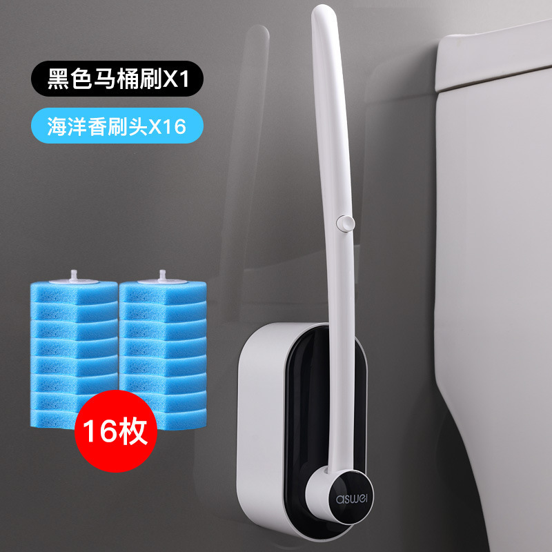使い捨てトイレブラシ交換可能なブラシヘッド家庭用トイレアーティファクトバスルーム特別な使い捨てスポンジクリーニングブラシ|undefined