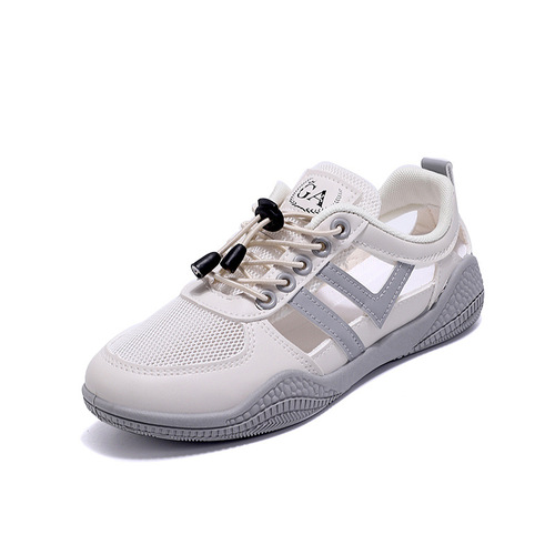 Women's Closed-Toe Sandals, 2025 Summer Hollowed-Out Crocs, Breathable White Board Shoes for Women, Model 105