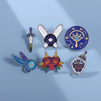 AliExpress новая ниша Ретро двухмерная шикарная брошь аксессуары мультяшный щит/стрелка модный крутой значок